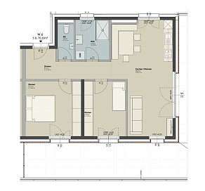 W06 - 3 Zimmer DG - Grundrissvariante