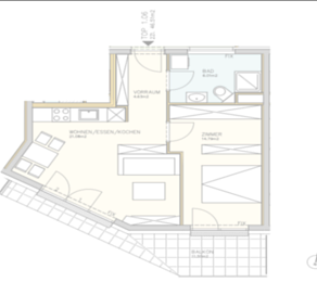 W1.06 - 2-Zimmer Wohnung 1.OG