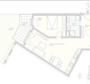 W2.02 - 2 - Zimmer Wohnung EG